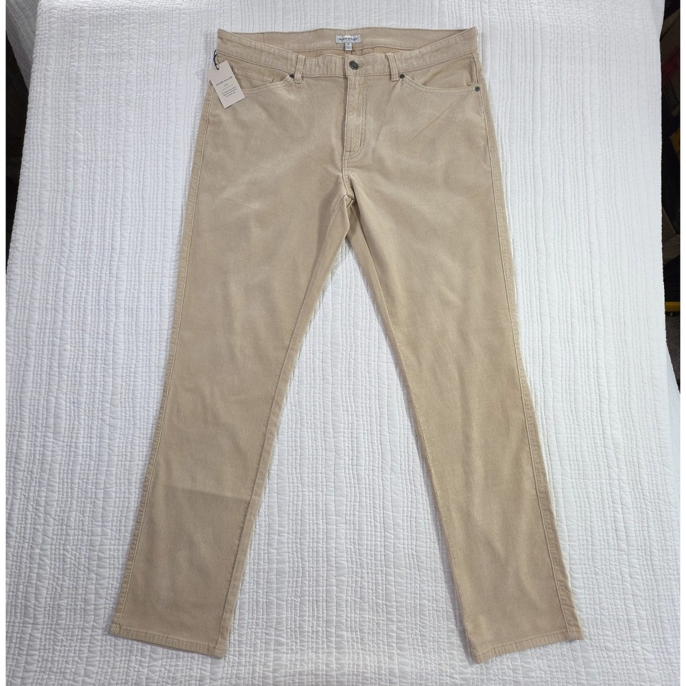 Peter Millar Crown Corduroy Pants Men's 38x32 Brown MF23B29 5‎ Pocket Soft NWT